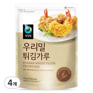 청정원 우리밀 튀김가루, 450g, 4개