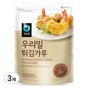청정원 우리밀 튀김가루, 450g, 3개