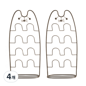 블럭마트 스탠스 실내화 거실화 정리걸이대, 청동, 4개