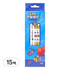 포켓몬 4본 연필 세트, 15팩, 랜덤발송
