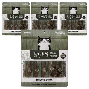뉴트리오 고양이 순살 가슴살 브러쉬 5p, 4개, 35g, 닭고기맛