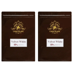 파베글라스 화이트 커버춰 리얼 초콜릿 40%, 400g, 2개