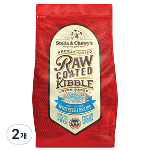 스텔라앤츄이스 전연령 강아지 로우 코티드 키블 와일드 코트 건식사료, 흰살생선, 1.6kg, 2개