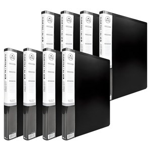 희망사무포인트 리클 클리어 파일 40매, 흑색, 8개