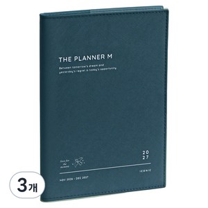 아이코닉 2027 더 플래너 M 위클리 다이어리, 04 Steel blue, 3개
