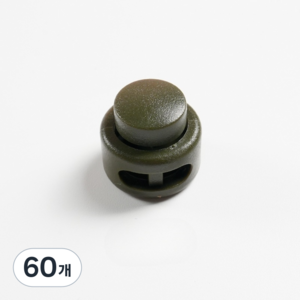 미소로운 기본원형 끈길이조절 버클 19 x 17 x 5 mm, 카키, 60개