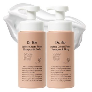 닥터바이오 버블 크림폼 샴푸 앤 바디워시, 450ml, 2개