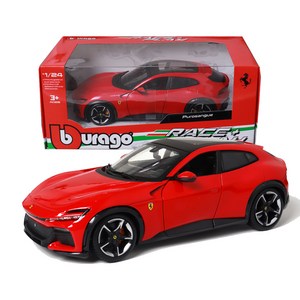 브라고 1:24 페라리 푸로산게 SUV 자동차 다이캐스트 모형, 레드, 1개