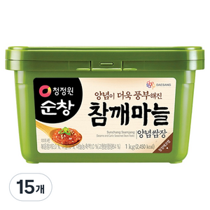 청정원순창 참깨마늘 양념쌈장, 15개, 1kg