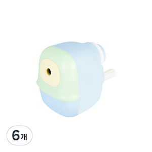 델리 마카롱 오토피드 회전식 손잡이 연필깎이 71157, 블루, 6개