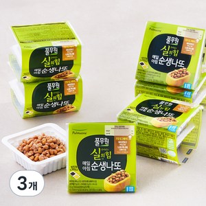 풀무원 실의 힘 매일아침 순생나또, 49.5g, 12개입, 3개