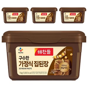 해찬들 구수한 가정식 집된장, 1kg, 4개
