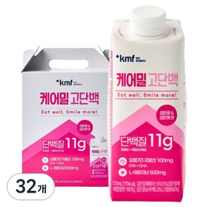 한국메디칼푸드 케어밀 고단백 검은콩 & 검은깨맛, 170ml, 32개