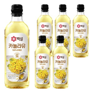 백설 카놀라유, 900ml, 6개