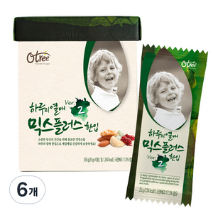 오트리 하루의 열매 믹스플러스 Ver 2 혼합견과, 250g, 6개