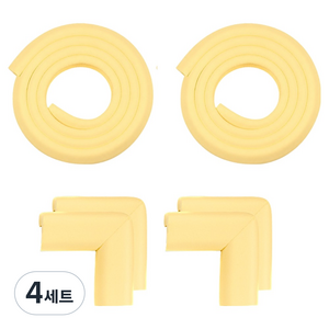 아가드 모서리 보호대2입+코너보호대4입, 바닐라, 4세트