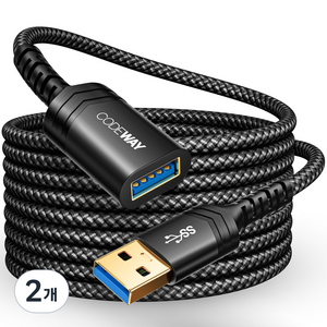 코드웨이 USB 3.0 연장 케이블, 2개, 3m