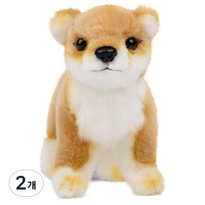 한사토이 7446 아기시바견 인형 17cm.L, 혼합색상, 11cm, 2개