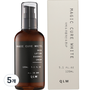 큘라M 남성용 매직 큐어 화이트 올인원, 5개, 120ml