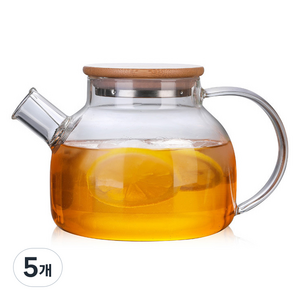 자연무이 한차전용 내열유리 주전자, 혼합색상, 1L, 5개