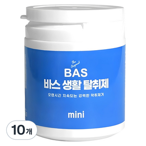 BAS 차량용 생활 탈취제 미니 베이비파우더향, 150g, 10개