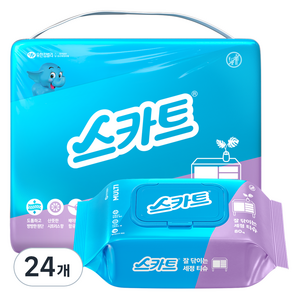 스카트 잘 닦이는 세정티슈, 24개
