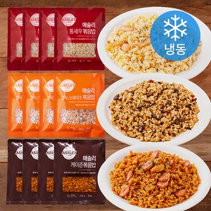 HOMESTAURANT 케이준볶음밥 4인분 + 갈릭 스테이크 볶음밥 4인분 + 통새우 볶음밥 4인분(냉동), 12개, 230g