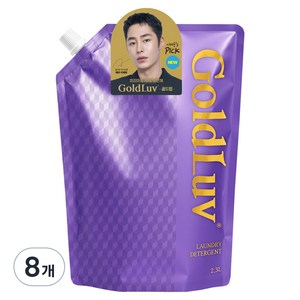 골드럽 리프레쉬 실내건조 세탁세제 리필, 2.3L, 8개