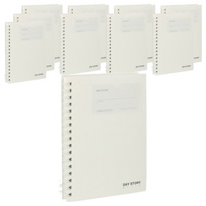 데이스토리 5000 A5포켓 PP스프링 노트 150매, 백색, 10개