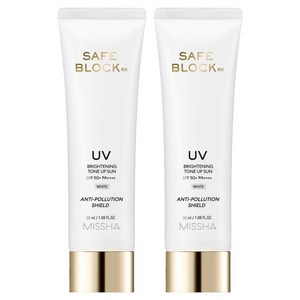 미샤 세이프 블록 RX 브라이트닝 톤업 선크림 SPF50+ PA++++, 50ml, 2개