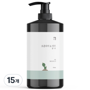 살림백서 오푼티아 앤 밤부 퍼퓸 샴푸 화이트머스크, 500ml, 15개