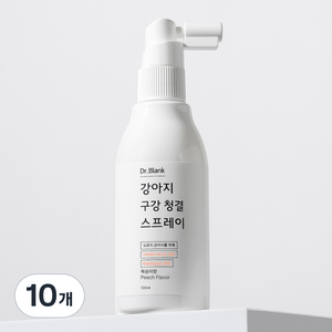 닥터블랭크 강아지 구강청결 구취제거 스프레이 복숭아향, 120ml, 10개