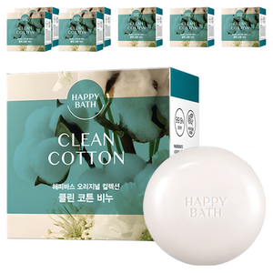 해피바스 오리지널 컬렉션 비누 클린코튼, 8개입, 90g