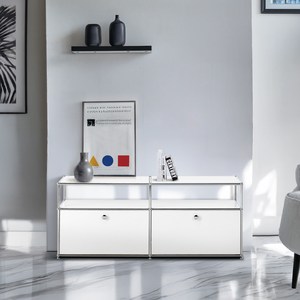 이가페 미드센츄리 모듈거실장 듀오 2x2 플로어 수납장 방문설치, 화이트