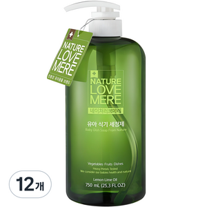 네이쳐러브메레 유아 식기세정제, 750ml, 12개