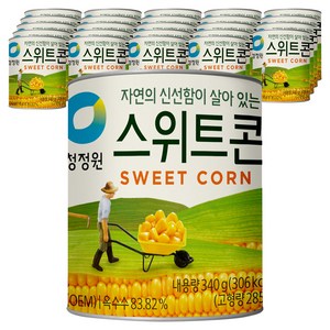 청정원 스위트콘 통조림, 340g, 25개