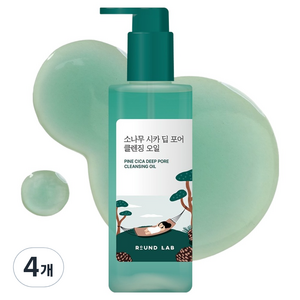 라운드랩 소나무 시카 딥 포어 클렌징 오일, 4개, 200ml