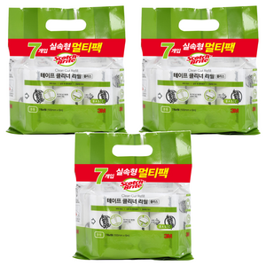 스카치브라이트 실속형 테이프 클리너 플러스 7p 세트 리필, 3개
