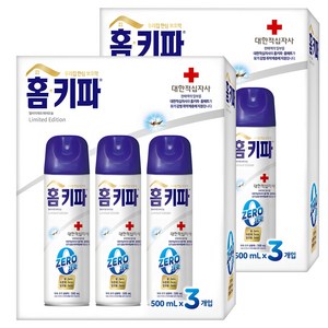 홈키파 대한적십자사 제로 에어졸 살충제 3p, 2세트, 1.5L