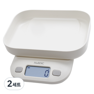 휴비딕 가정용 디지털 주방저울 1kg + 전용 트레이 세트, 2세트, HUS-200K