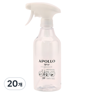 APOLLO 클리어 분무기 500ml, 투명, 20개