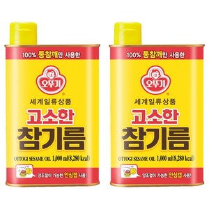오뚜기 고소한 참기름, 1L, 2개