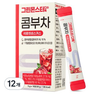 그린몬스터 디톡 석류히비스커스 콤부차, 5g, 10개입, 12개