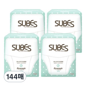 슈베스 다이나믹 플러스 팬티형 기저귀, 특대형(XL), 144매