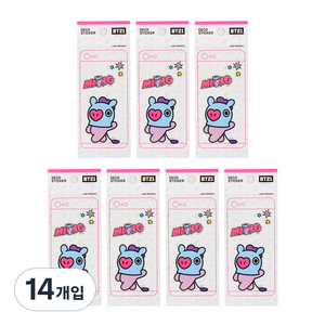 라인프렌즈 BT21 모바일 데코 스티커 2탄, 망, 14개입