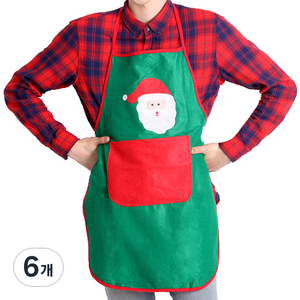 파티해 산타주머니 앞치마, 그린, 6개