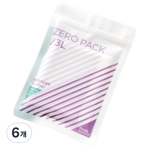 퍼플플라스틱 제로팩 생분해 이지그립 음식물쓰레기 봉투 3L 20p, 6개