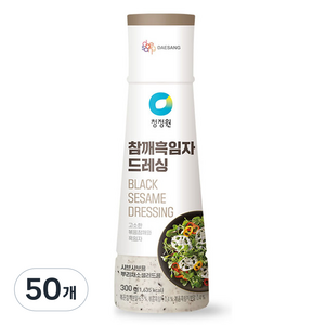 청정원 참깨흑임자 드레싱, 300g, 50개