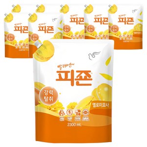 피죤 레귤러 섬유유연제 옐로미모사 리필, 2.3L, 2.3g, 8개