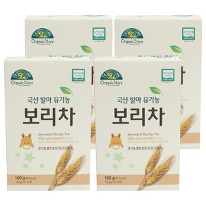 오가닉스토리 국산 발아 유기농 보리차, 100g, 4개, 10개입